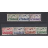 STAMPS FRANCE 1936 Air, lightly M/M set of seven, SG 534-40.