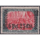STAMPS : GERMAN POST OFFICES IN MOROCCO, 6p.25c. on 5 Mark U/M, wmk Lozenges, SG 50.