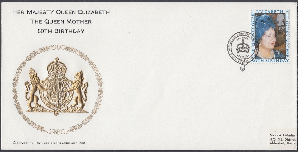 GREAT BRITAIN STAMPS FIRST DAY COVER 1980 Queen Mother,