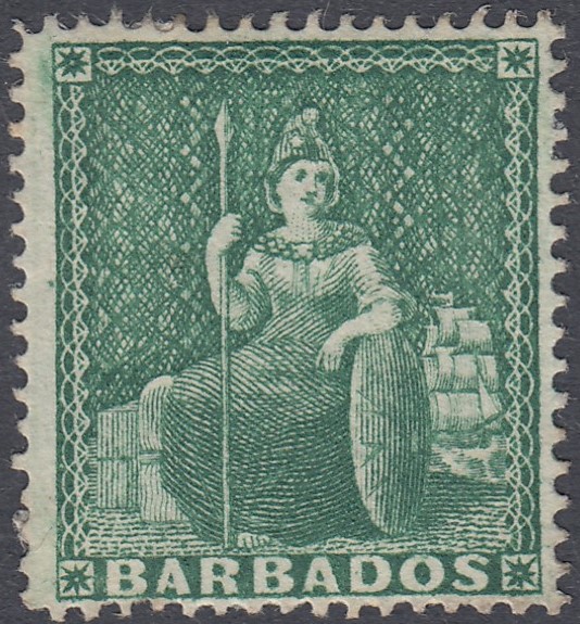 STAMPS BAHAMAS 1861 1/2d Deep Green,