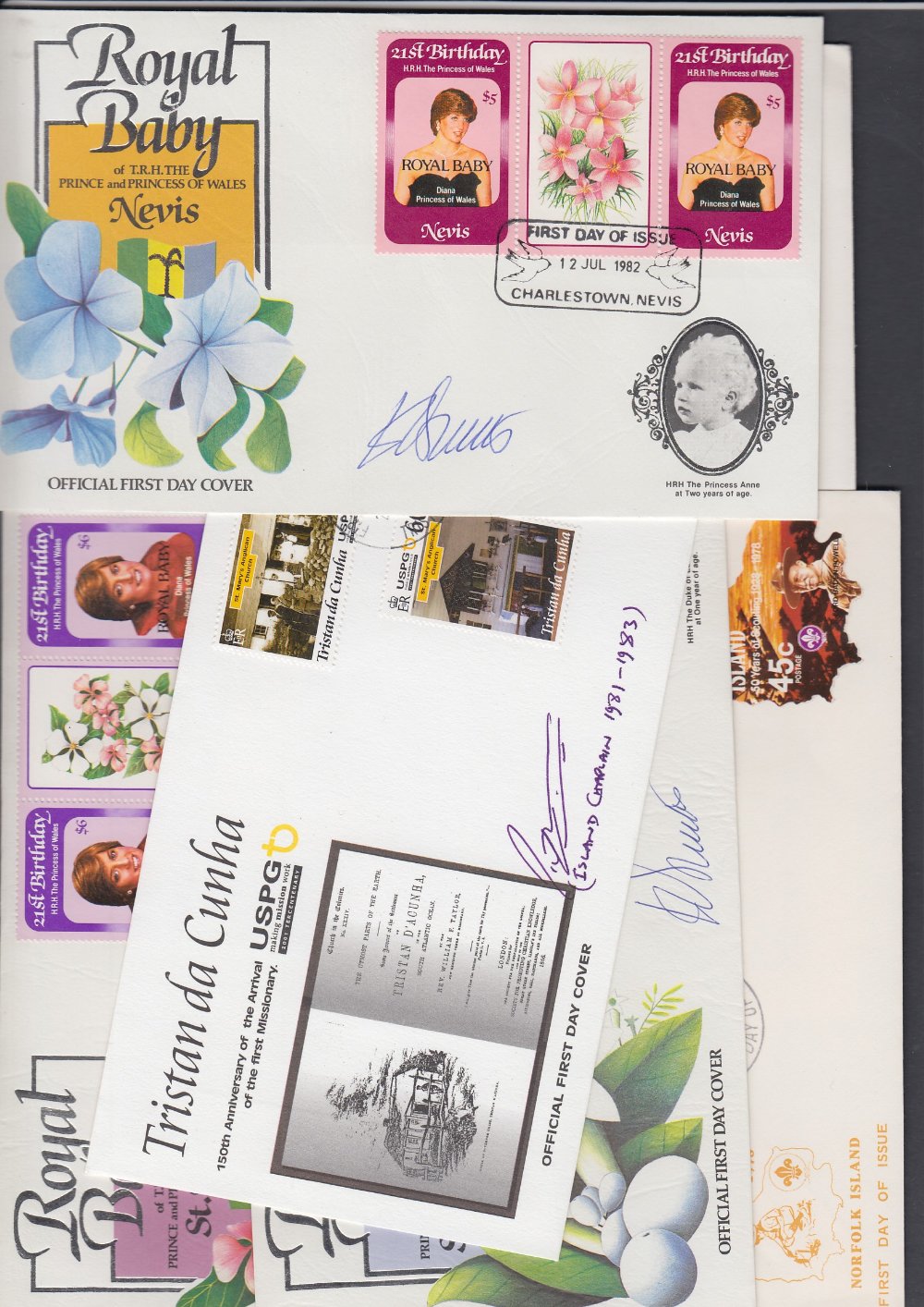 STAMPS POSTAL HISTORY : Small batch of covers including Tristan Da Cunha signed, - Image 2 of 2