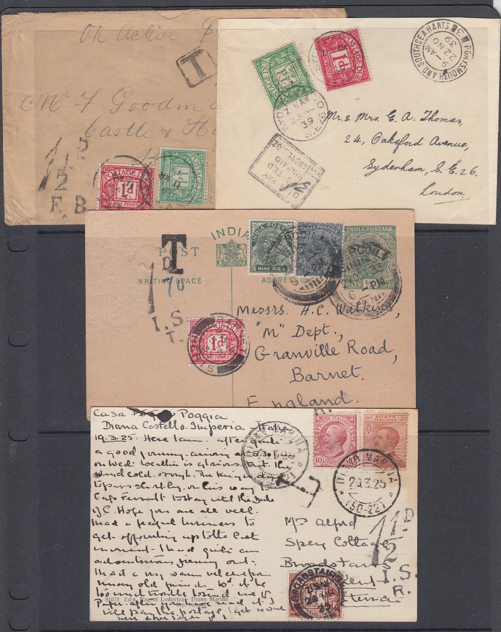 GREAT BRITIAN STAMPS : POSTAGE DUES, selection of 18 covers 1917-53, various instructional markings. - Image 6 of 6