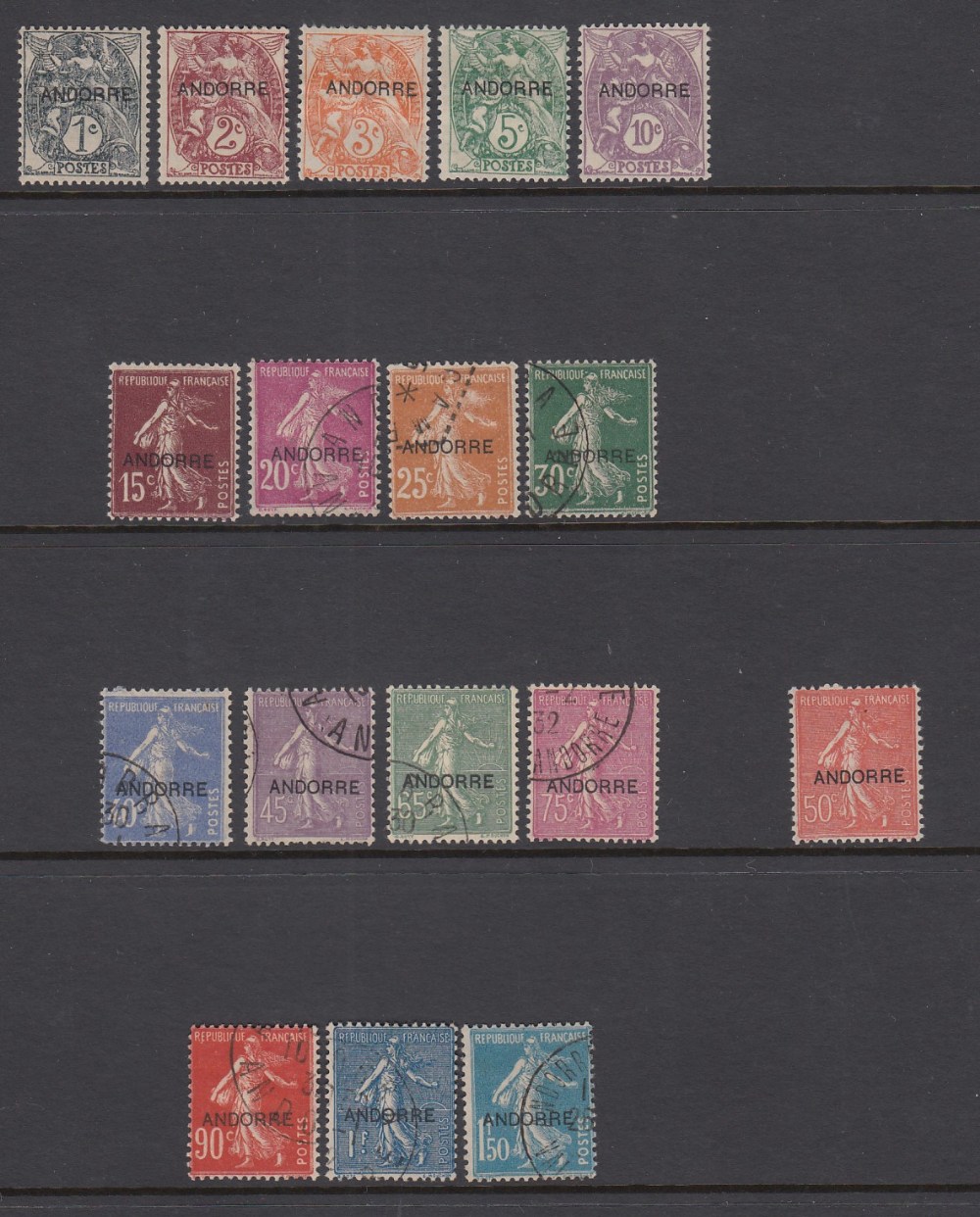 STAMPS ANDORRA : Various mint & used French & Spanish Andorra issues on three stockpages.