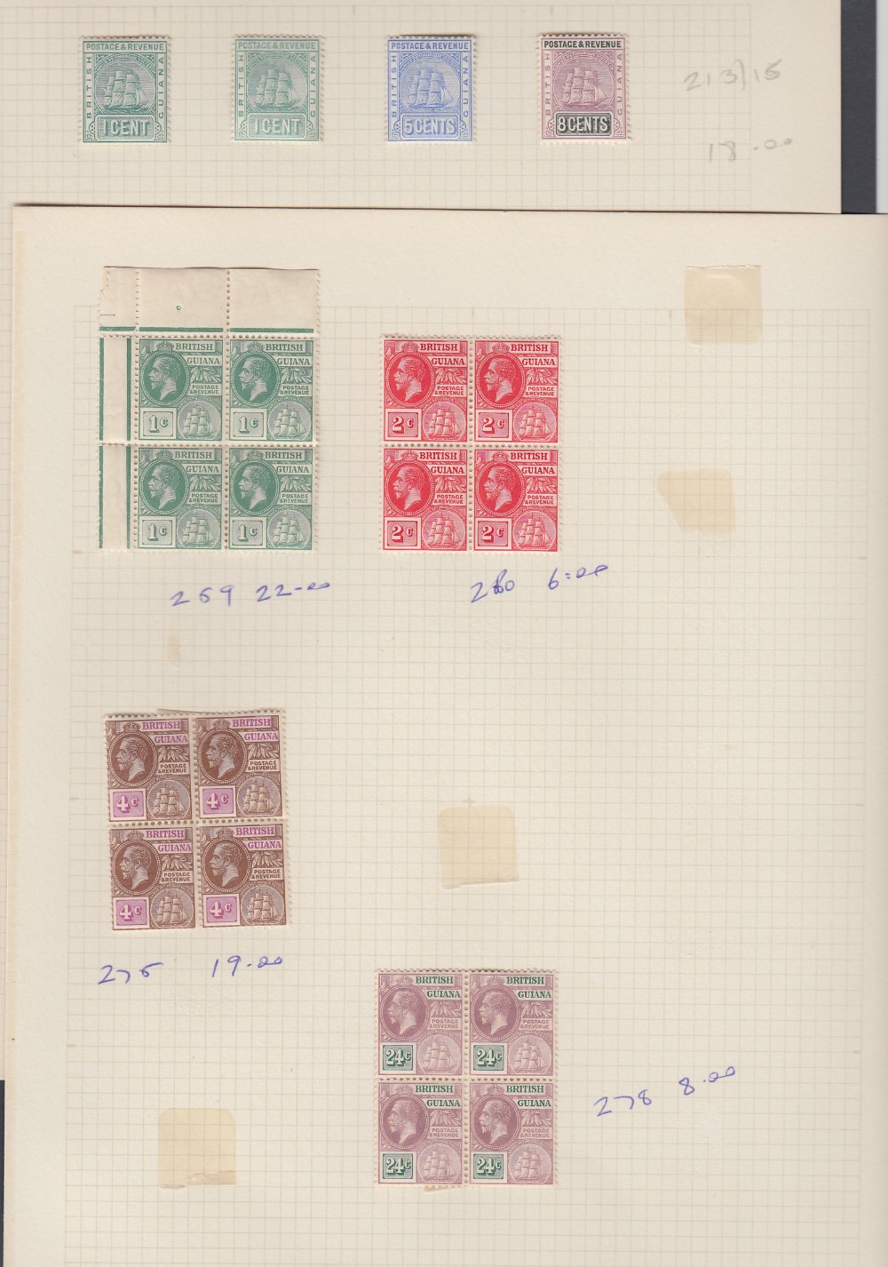 STAMPS BRITISH GUIANA 1900 to 1931 remainders mint collection on 7 pages, - Image 4 of 5