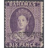 STAMPS BAHAMAS 1883 4d on 6d Deep Violet,