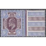 GREAT BRITAIN STAMPS : 1913 9d Deep Plum and Blue,