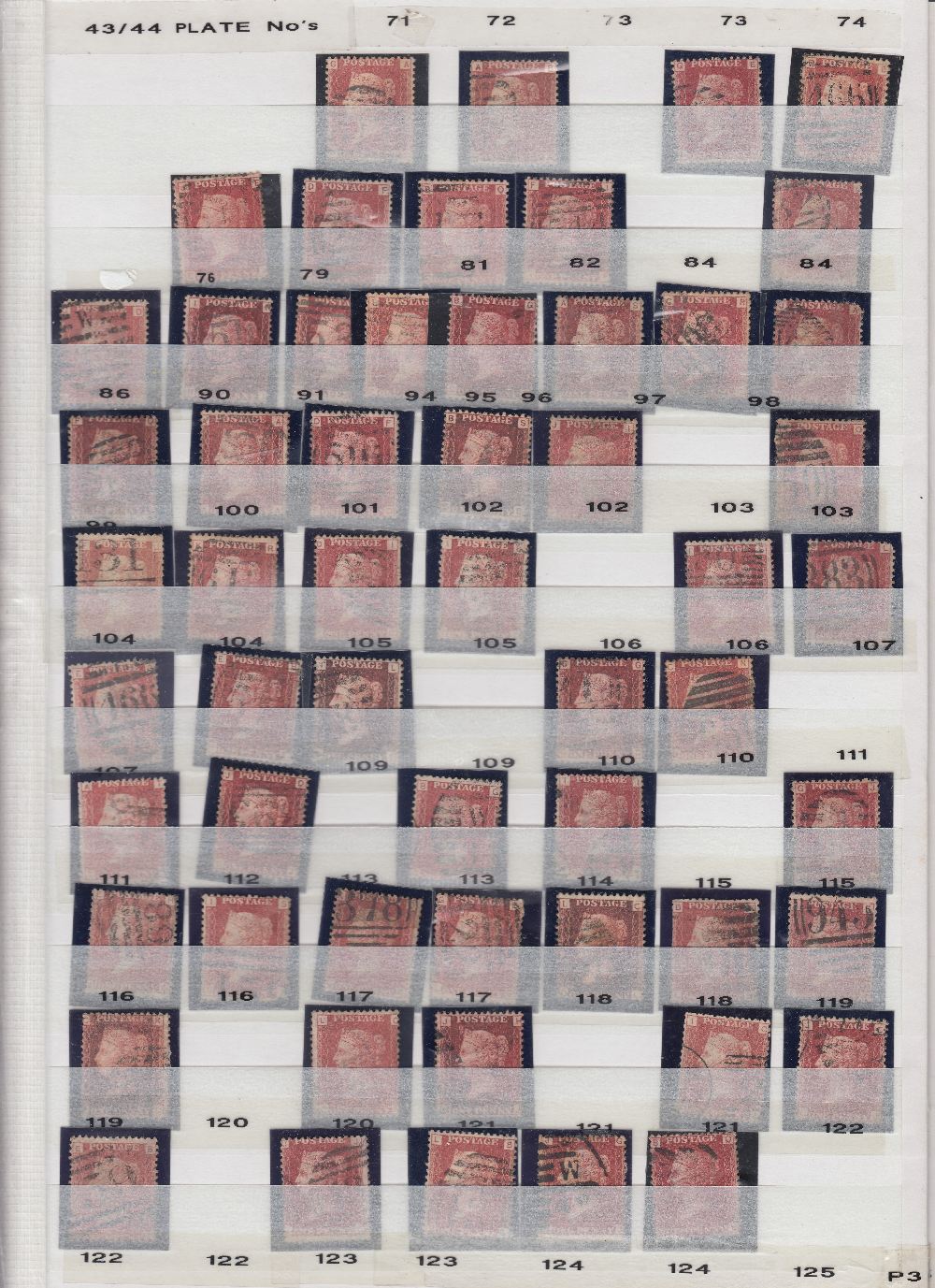 Great Britain Stamps mint and used in large stock book QV Penny reds through to modern QEII.