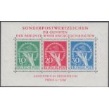 STAMPS GERMANY 1949 Berlin Relief Fund miniature sheet, lightly M/M (stamps are U/M), SG MS B70a.
