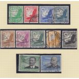 STAMPS GERMANY 1934 Air set of eleven, good to fine used, SG 526-36.