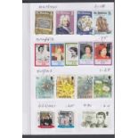 STAMPS : Four circulated stamp club books with Falklands and St Helena issues 1950's to 90's PTSA