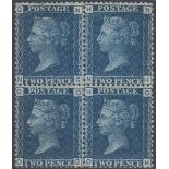 GREAT BRITAIN STAMPS : 1869 2d Blue plate 15,