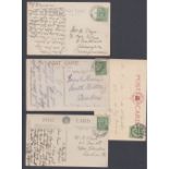 Four used postcards with Railway related datestamps etc. incl. Fife Sorting Tender pmk.