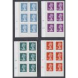 GREAT BRITAIN STAMPS : 1999 Machin High Values self adhesive corner control blocks of six SG