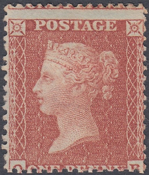 GREAT BRITAIN STAMPS : 1854 1d Brick Red,