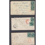 STAMPS POSTAL HISTORY : USA, three 1870s covers sent from New York to England,