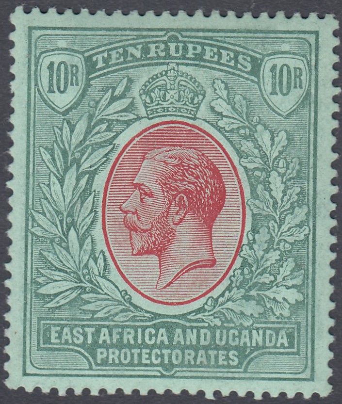 STAMPS : 1912 AFRICA and UGANDA 10r Red and Green/Green, UNMOUNTED mint,