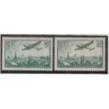 STAMPS FRANCE 1936 Air, 85c and 50fr values very lightly M/M, SG 534 & 540.