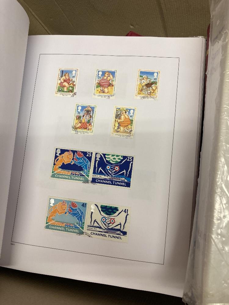 STAMPS : Box with seven albums and some pages, mainly British Commonwealth including Great Britain, - Image 3 of 6