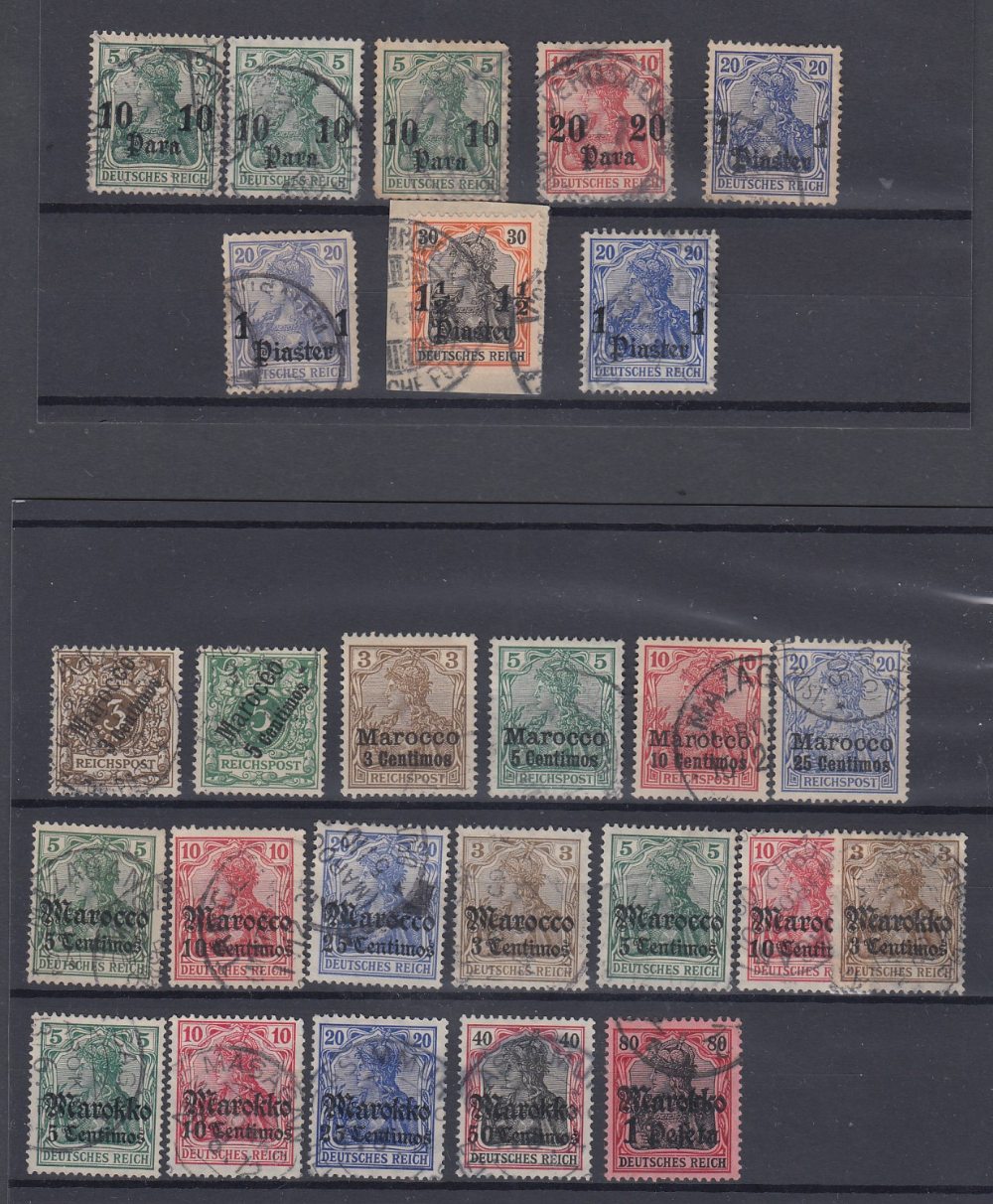 STAMPS : German Occupation of Levant used accumulation on four stock cards - Image 2 of 2