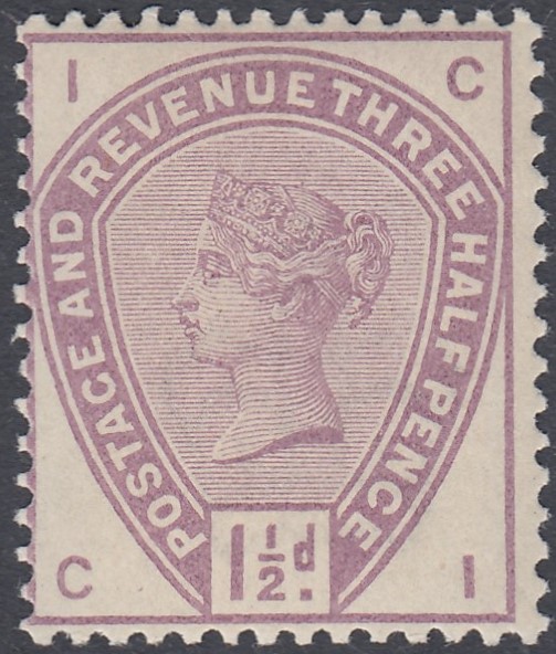 GREAT BRITAIN STAMPS : 1884 1 1/2d Lilac lettered CI,