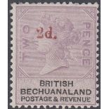 STAMPS BECHUANALAND 1888 2d on 2d Lilac and Black,