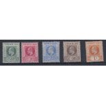 CAYMAN STAMPS EDVII defin set to 1/- mounted mint