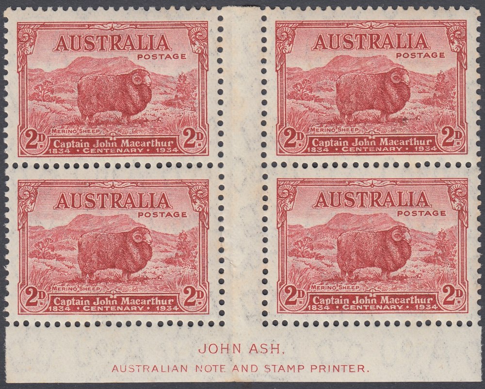 STAMPS AUSTRALIA 1934 Death Centenary of Capt.