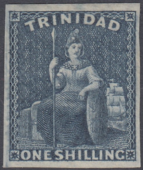 STAMPS TRINIDAD 1859 1/- Indigo,