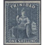 STAMPS TRINIDAD 1859 1/- Indigo,