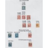 STAMPS NETHERLANDS 1852 to 1910 used accumulation on nine album pages.
