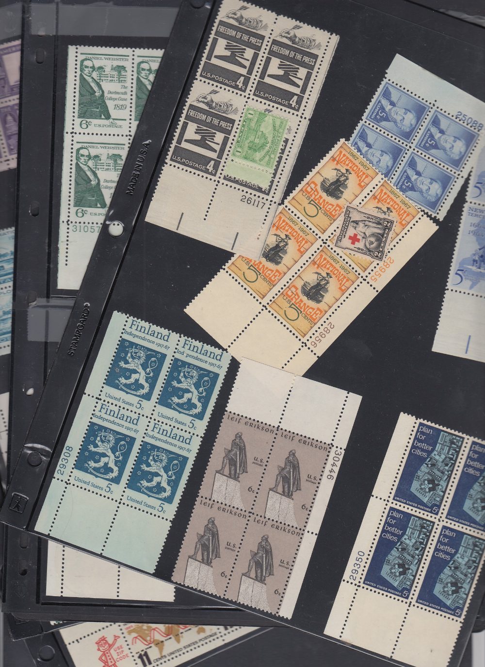 STAMPS USA 1940's to 1960's unmounted mint blocks to 40c (62 blocks)