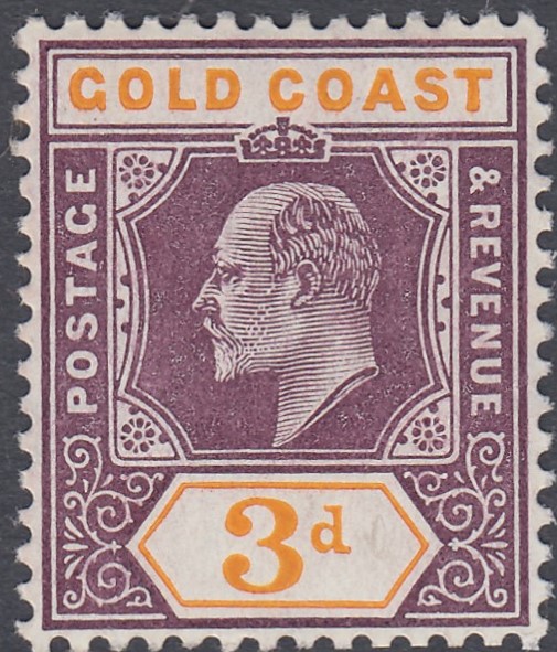 STAMPS GOLD COAST 1905 3d Dull Purple and Orange,