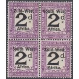 STAMPS SOUTH WEST AFRICA 1923 2d Black and Violet POSTAGE DUES.