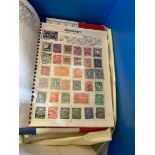STAMPS : Glory Box of various stamps in albums,