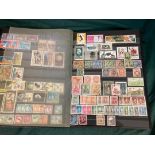 CHARITY LOT : Red stock book of used Foreign and Commonwealth stamps ,