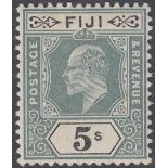 STAMPS FIJI : 1903 5/- Green and Black,