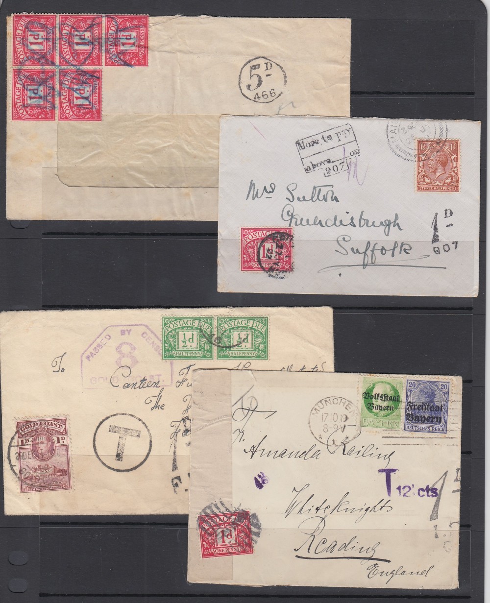 GREAT BRITIAN STAMPS : POSTAGE DUES, selection of 18 covers 1917-53, various instructional markings. - Image 4 of 6