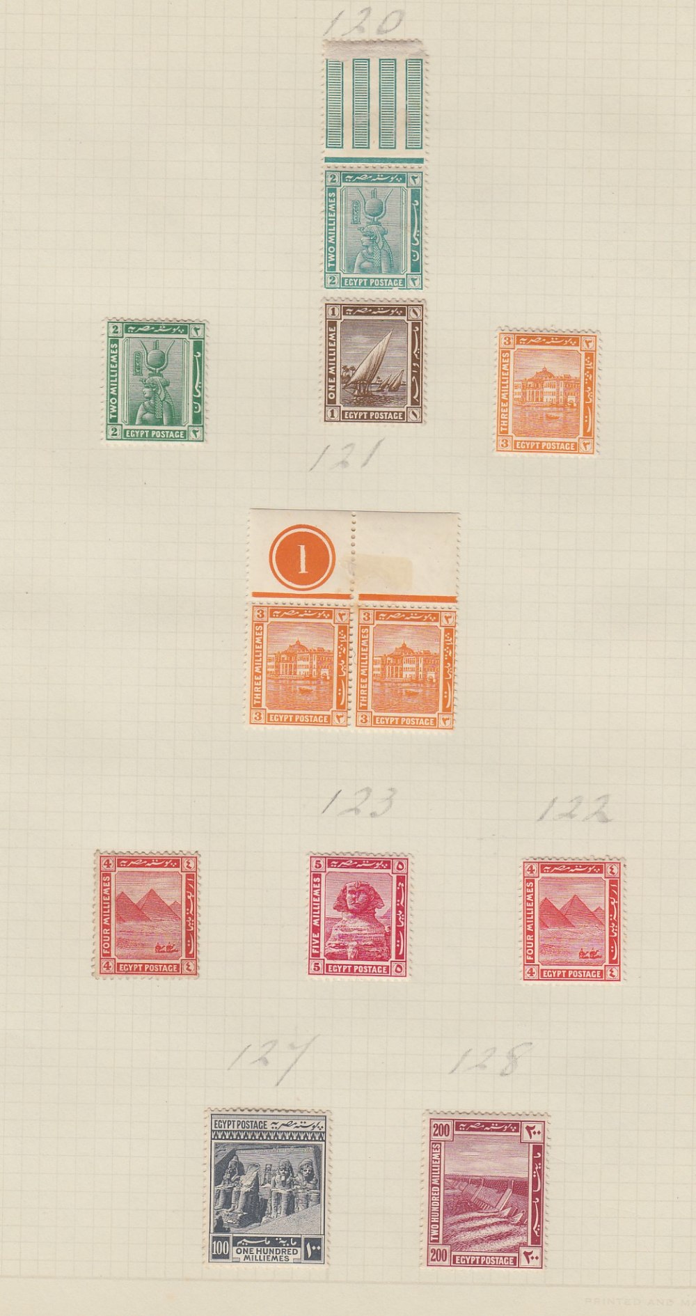 STAMPS EGYPT 1866 to 1936 mint & used collection on album pages with duplication. - Image 6 of 9