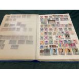STAMPS : British Commonwealth mint and used accumulation in blue 64 page stock-book,