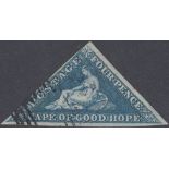 STAMPS 1853 CAPE OF GOOD HOPE 4d Blue,