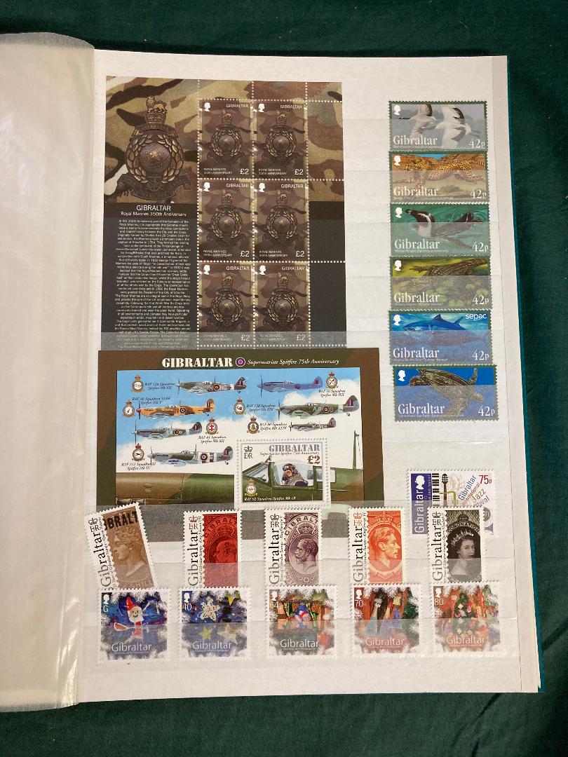 STAMPS GIBRALTAR 1987 to 2016 unmounted mint collection in stock book, - Image 2 of 3