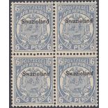 STAMPS SWAZILAND 1889 6d Blue,
