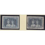 STAMPS AUSTRALIA 1938 George VI £1 bluish slate, fine lightly M/M, SG 178a, Cat £75.