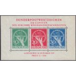 STAMPS GERMANY 1949 Berlin Relief Fund miniature sheet mounted mint (stamps are U/M), SG MS B70a.