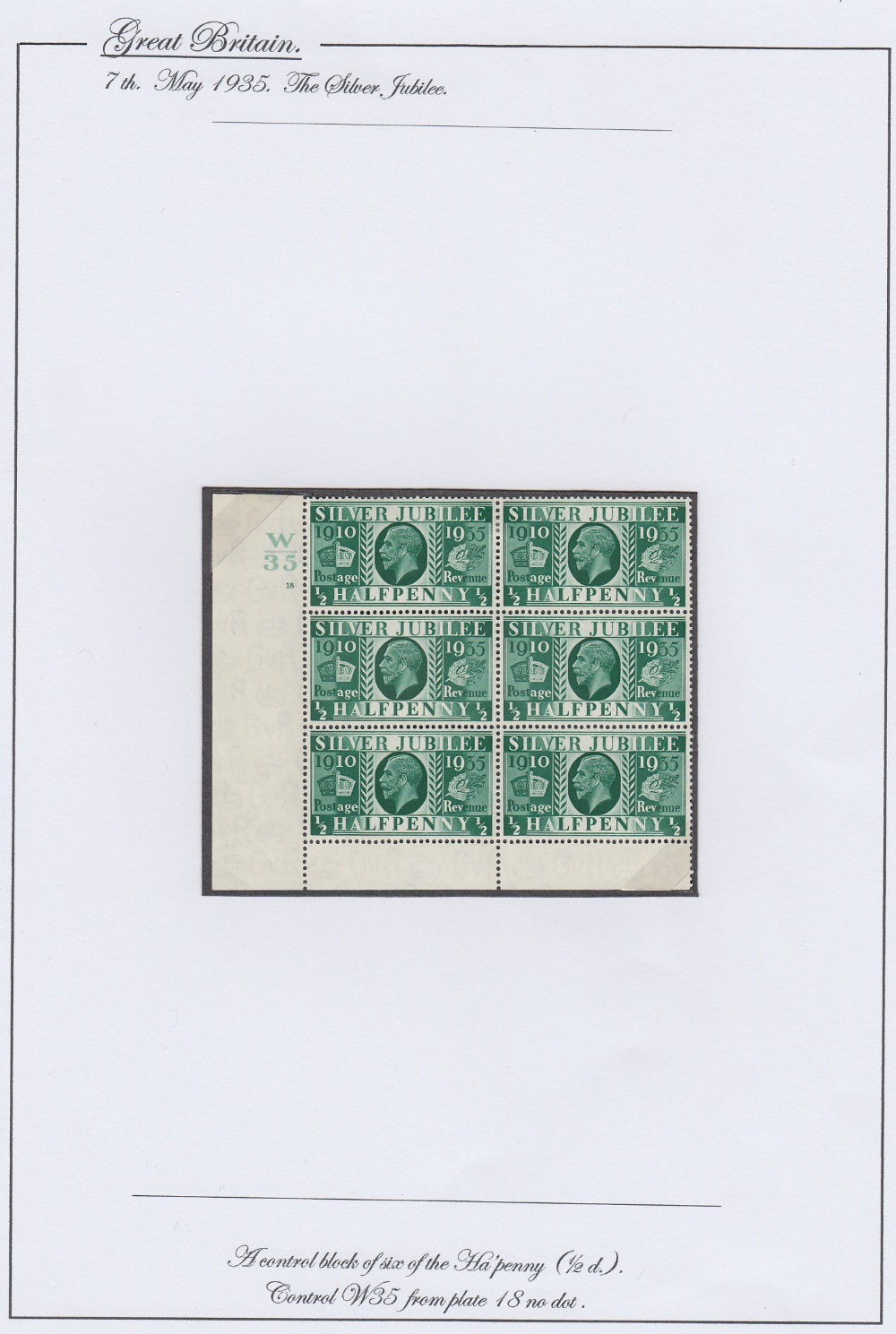 GREAT BRITAIN STAMPS : Collection of GV - GVI control strips, cylinder blocks, - Image 2 of 4