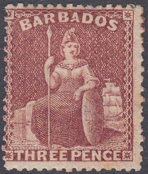 STAMPS BAHAMAS 1873 3d Brown-Purple,