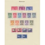 STAMPS : BASUTOLAND 1937 to 1966 lightly mounted mint collection on printed pages,