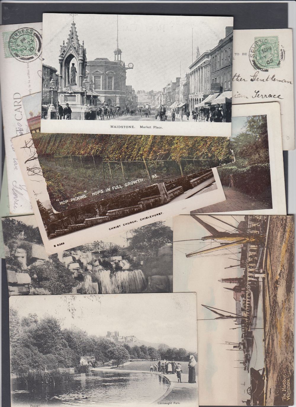 POSTCARDS : KENT, a small selection of mint or used EDVII to GVI postcards incl.