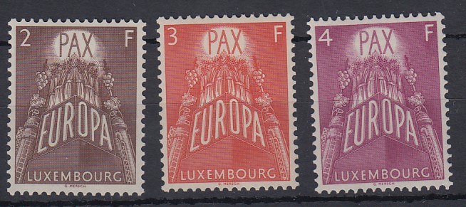 LUXEMBOURG STAMPS 1957 Europa U/M set of three, SG 626-28.