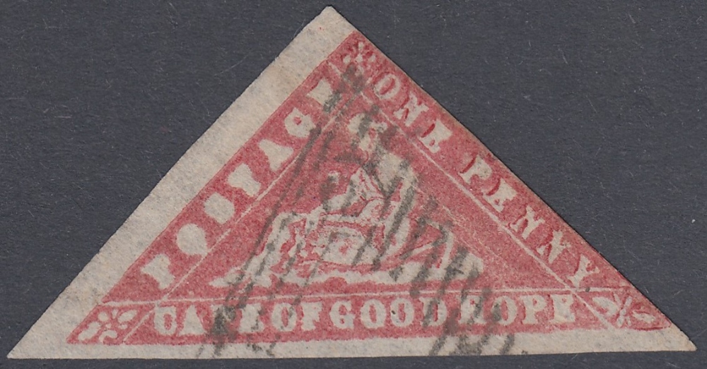 STAMPS 1861 1d carmine fine used, with large margins on two sides, SG 13a.